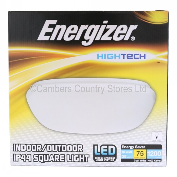 Energizer LED Light Fitting Square IP44 Cambers Country Store